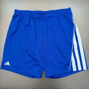Adidas Men’s Climalite Blue & White Athletic Shorts w/ Classic Stripes - Size XL